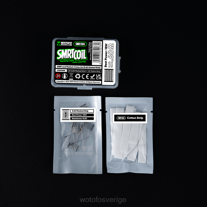 Wotofo SMRT nord mesh-bomull set 0,6 ohm mesh+bomull 44FJ350 Wotofo Flavors