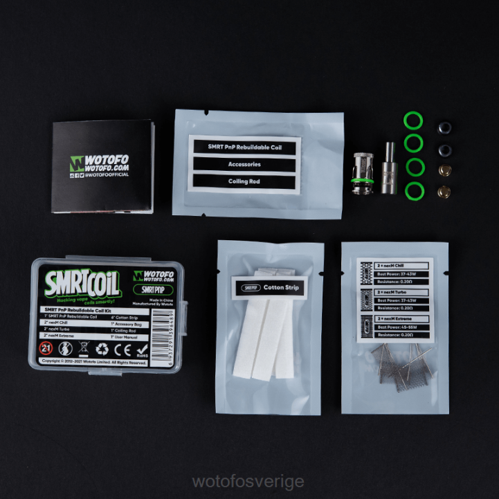 Wotofo SMRT återuppbyggbar spolsats smrt pnp kit 44FJ318 Wotofo Vape Pods