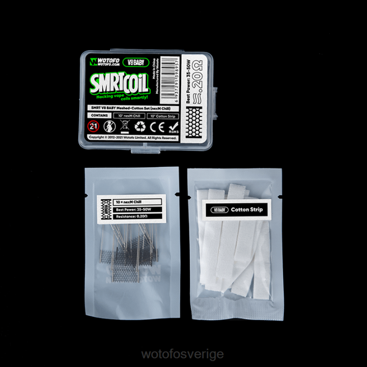 Wotofo SMRT v8 baby mesh-bomull set nexmesh kyla 44FJ352 Wotofo Stockholm