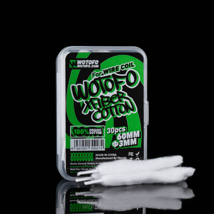 Wotofo xfiber bomull 3mm-30st tjock 44FJ316 Wotofo E-Cigarette